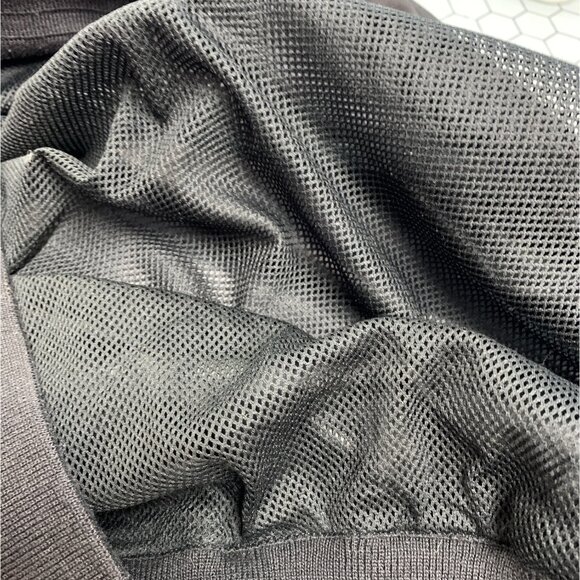 Vintage Polo Golf V Neck Pullover Windbreaker Mens XL Black Mesh Lined Jacket - Picture 8 of 10